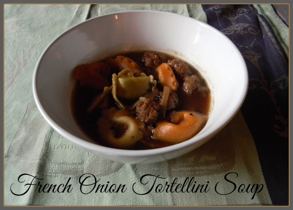 french onion tortellini soup recipe using 4 ingredients