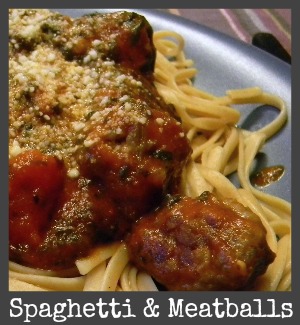 4 ingredient spaghetti and meatballs title